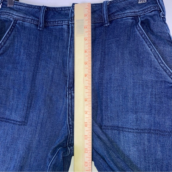 Pilcro Anthropologie Wide Leg Crop Culotte Jeans Sz 27  Denim High Rise Pockets - Picture 11 of 16